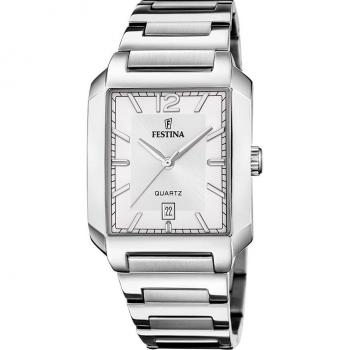Reloj Festina F20677/2 On The Square de acero plateado para hombre