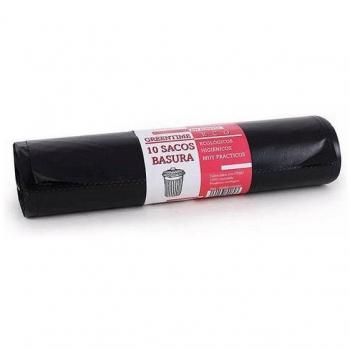 Pack 10 Sacos de Basura Greentime Eco 100L, 85x105 cm, G200, Negros