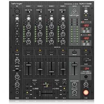 Behringer PRO MIXER DJX900USB Mezclador de DJ profesional de 5 canales con INFINIUM \'Contact-Free\' VCA Crossfader, efectos digitales avanzados e interfaz USB/Audio