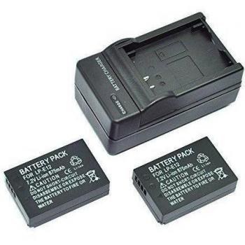 Mondpalast @ 2X Reemplazo Li-ion batería LP-E12 LPE12 LP E12 875mah 7.2V + cargador para Canon EOS 100D EOS M EOS-M