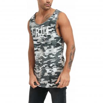 trueprodigy Casual Hombre Marca Camiseta De Tirantes con impresión de Logotipo Ropa Retro Vintage Rock Vestir Moda Cuello Redondo Sin Manga Slim Fit Designer Tank Top, Colores:Darkgrey, Tamaño:M