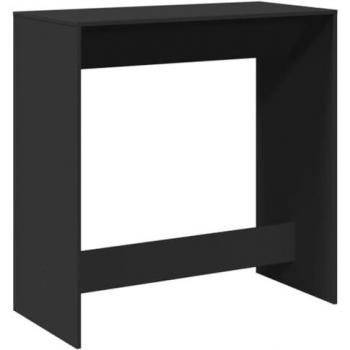 Mesa alta de bar de madera ingeniería negra 102x50x103,5 cm