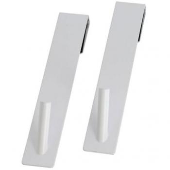 Gancho para Mampara de Ducha 2 Piezas Sin Perforaciones Acero Inoxidable Negro para Cristales de 6-12mm