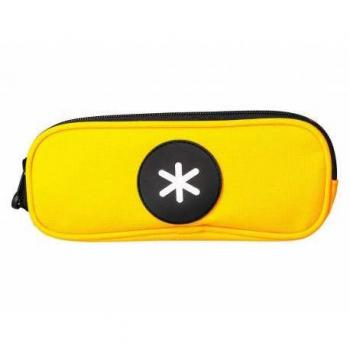 Bolso escolar portatodo Antartik doble cremallera color mostaza 210x60x80 mm