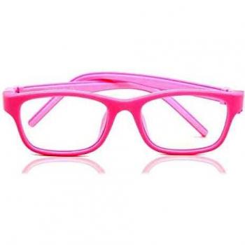 Cuadrado Montura Completa Plástico Rosas Gafas Recetadas para Niños - Gafas Anti-Azules - SmartBuy para Niños