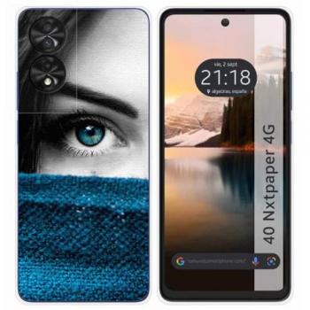 Funda Silicona Diseño Ojo para TCL 40 NXTPAPER