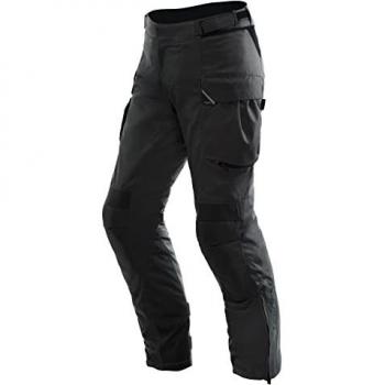 Pantalón Dainese Ladakh 3L D-Dry, pantalones de motocicleta touring, 3 capas impermeables, capa térmica extraíble, color negro, talla 52