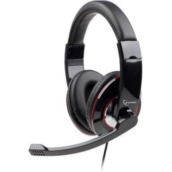 Gembird Wired Stereo Headset with Boom Microphone for PC/Laptop MHS-U-001 Black