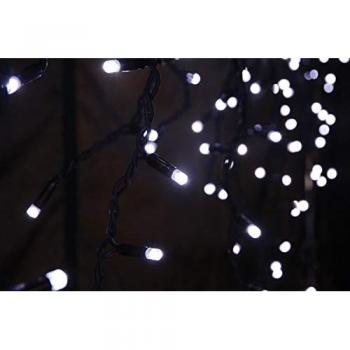 180 LED Connectible Multi-Sequence Cool White Icicle String Lights