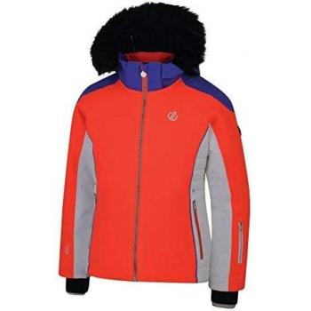Dare2b Vast Waterproof & Breathable High Loft Insulated Ski & Snowboard Jacket With Snowskirt and Faux Fur Hood Jackets Waterproof Insulated, Niñas, Atlantic Blue/Cyber Pink, 13 Yr