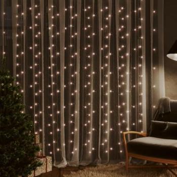 Cortina de Luces LED 300 LED 3x3 m con 8 Funciones, Colores Multicolor, Blanco Frío y Blanco Cálido para Decoración de Jardín, Patio, Terraza y Fiestas Nav