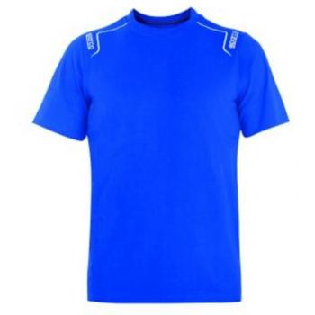 Camiseta Sparco T-Shirt Tech Stretch Modelo Trenton Azul Manga Corta 02408 XL