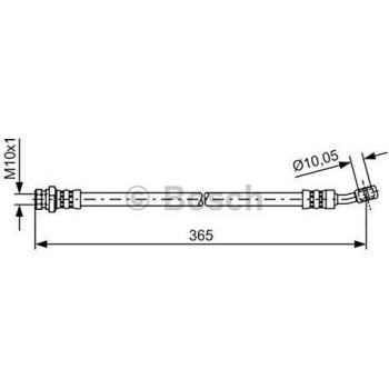 Tubo de freno BOSCH 1 987 481 456 - Latiguillo de freno, material resistente, alta durabilidad, diseño optimizado para un rendimiento eficiente en el sistema de frenos