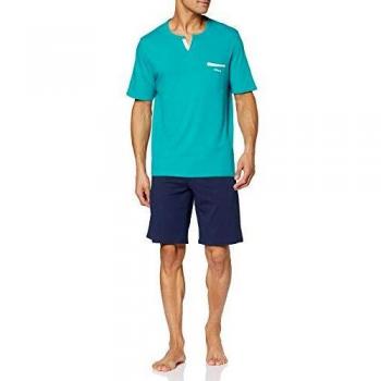 Athena Bio Juego de Pijama, Lagon Bas Marine, Medium para Hombre