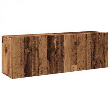 Muebles para TV de pared 2 uds madera envejecida 60x30x41 cm Marrón