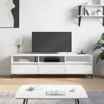 Soporte para TV blanco de madera contrachapada 150x30x44,5 cm