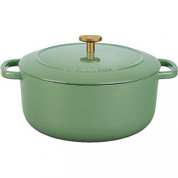 Cocotte Bellamonte 24 cm de Gusseisen, Verde, Resistente y Antirayaduras, Apta para Lavavajillas