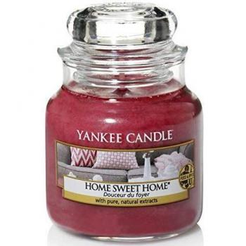 Yankee Candle Home Sweet Home Vela Aromática en Frasco Pequeño, Rosa, 104g