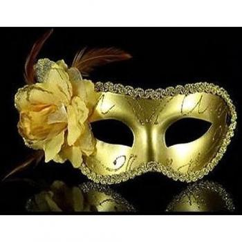 Gleader Mascara Veneciana con Pluma para Fiesta de Disfraces Carnaval Baile