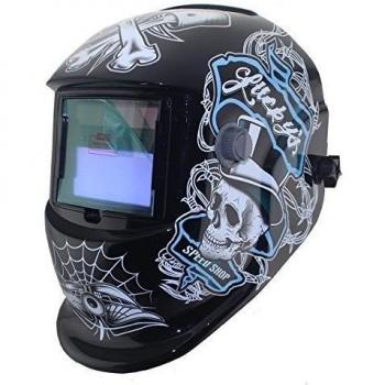 Nuevo gran vista negro pirata/de oscurecimiento automático Solar shading DIN9-DIN13 MMA TIG MIG soldadura máscara escopofilia sombrerillo yelmos máscara