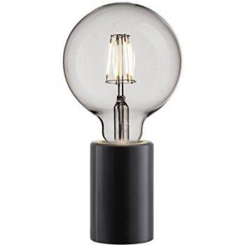 Lámpara de mesa Nordlux Siv de mármol negro, diseño minimalista, casquillo E27, máxima 60W