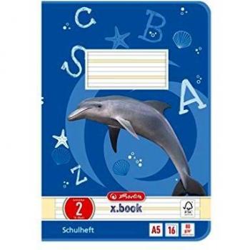 Cuaderno Escolar Herlitz A5 Lineatura 2, 16 Hojas, Lined, FSC