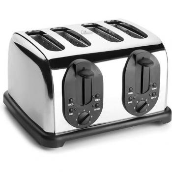 Tostadora Suinga Curve de Acero Inoxidable, 4 Ranuras, Potencia 1750W