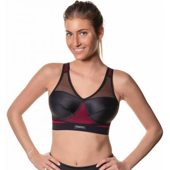 ZSport Fitline Vitality Women's Sports Bra - Black/Raspberry - Size 95C
