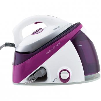 Centro de Planchado 2400 W, 150 g/m, 5.4 Bares, Suela de Cerámica “EasyGlide”, Depósito de Agua extraíble de 1.1 L, Autonomía Ilimitada, Control Manual de la Temperatura, Morado. H.Koenig_V26