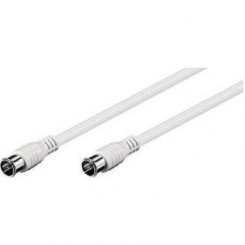 Cable Coaxial F-Quick SAT 1.5m (80 dB) Doble Pantalla - Conectores F Blancos