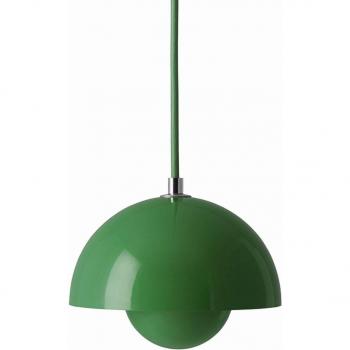 Lámpara colgante Flowerpot VP10, Ø 16 cm, verde señal