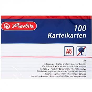 Herlitz 1150507 ficha Blanco 100 pieza