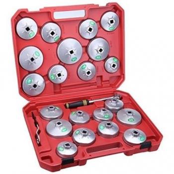 Ambiente aleación de aluminio filtro de aceite llave/Remover Set/copa tipo 23pcs 65 mm - 100 mm herramienta de garaje