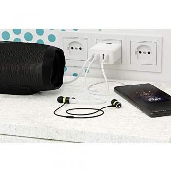 Cargador USB de Pared 4 Puertos 30W Blanco