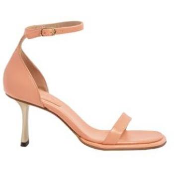 Sandalias de Piel Neosens para Mujer S3193 Albana Rosa con Tacón de 8cm, Hebilla, Casual y Fiesta