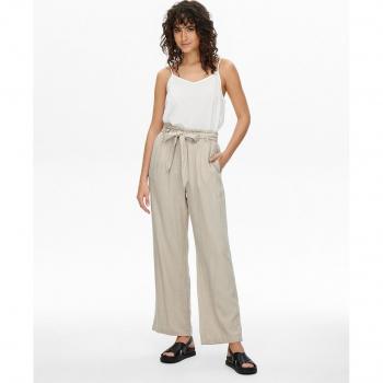 JDY Pantalón de mujer ancho de tiro alto