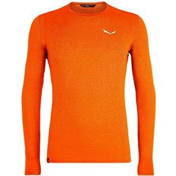 SALEWA Pedroc Hybrid 2 Dry M L/S Camiseta, Hombre, Carrot Melange, 50/L