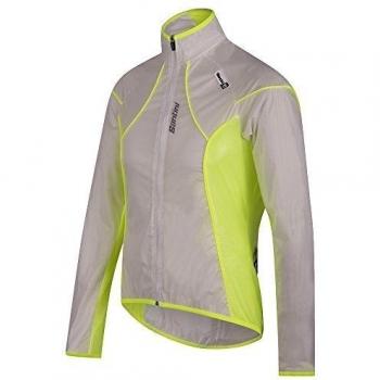Santini 365 SP33275ICE2 - Santini Ice 2 Packable Spray Jacket Transparent/Flo Yellow 2XLarge