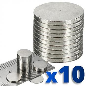 10 imanes BisLinks® con forma redondeada, de neodimio