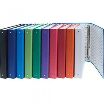 Classeur remborde polypropylene 4 anneaux 30mm - a4,culores aleatorios