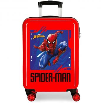 Marvel Spiderman Street Maleta de cabina Rojo 37x55x20 cms Rígida ABS Cierre combinación 34L 2,6Kgs 4 Ruedas Dobles Equipaje de Mano