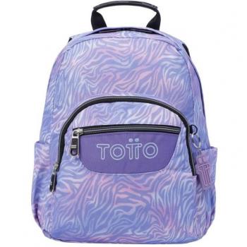 Mochila Escolar Totto Morado Cebra Tempera