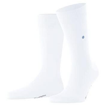 Burlington Lord Men's Short Cotton Socks - One Size, Label Print, White