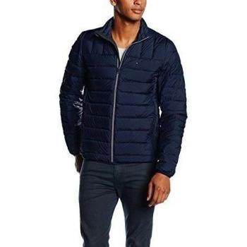 Tommy Hilfiger Thdm Basic Light Down Jacket 2, Abrigo para Hombre, Black Iris, XXL
