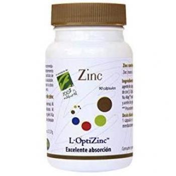 UN PRODUCTO DE: 100% NATURAL SL Zinc 90cap 100% Natural, Blanco, Estandar