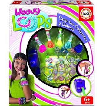 Educa Borrás Weavy Loops - CREA Tus llaveros y Colgantes, Juego Creativo 16562