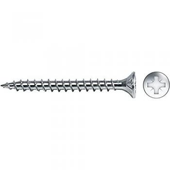 Caja 500 unidades tornillo madera avellanado pozi din/ref vlox ø4,5x40mm zincado+lubr. Celo