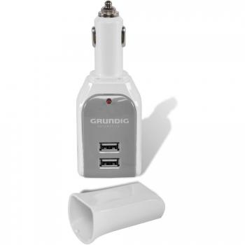 Grundig Automotive 871125246955 Mechero con Adaptador 2 USB y Enchufe Europeo