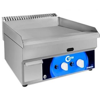 Plancha Eléctrica de Cromo Duro 50 cm Sobremesa para Hostelería - Calentamiento Rápido, Antiadherente PFOA Libre, Resistente al Rayado, Potencia 3 kW