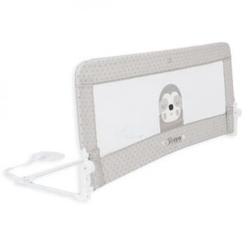 Barrera de Cama Nido Olmitos 150 cm para Bebé - Seguridad Portátil, Malla Transpirable, Plegable y Ajustable (Gris)